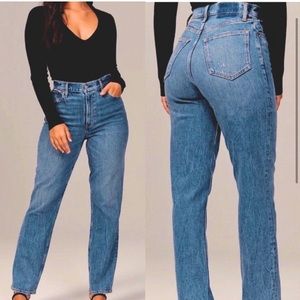 Abercrombie & Fitch The 90's Straight Ultra High Rise Curve Love Mom Jeans 26 2